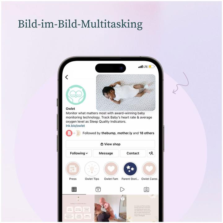 Produktbild Owlet Dream Sock + Cam (Babyphone mit Kamera, 50 m)