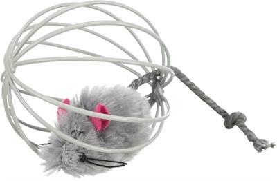 Immagine prodotto Trixie Topo di peluche in palla a reticolo D=6cm (Gatto di peluche)