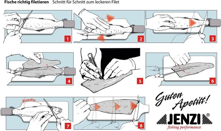 Actual product image Jenzi Filleting knife with sheath, flexible blade