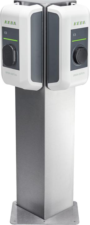 Produktbild Keba 99.839 Triangle Stele f. 2 wallbox stainlessSt.