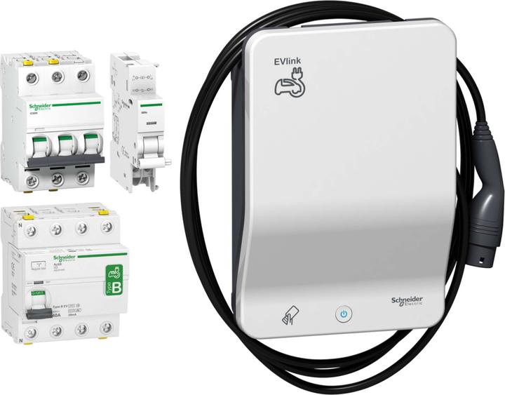 Immagine prodotto Schneider Electric Wallbox EVLink Bundle G4 KITEVB1A22CA (Tipo 2, 22 kW)