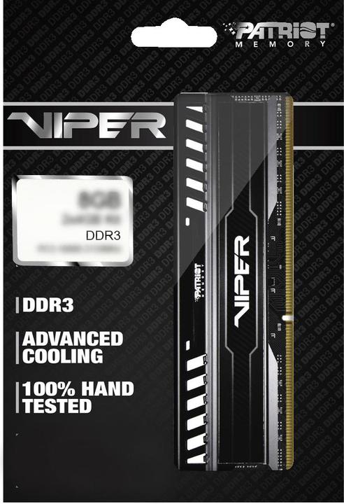 Produktbild Patriot DDR3, 1600 Speichermodul (1 x 8GB, 1600 MHz, DDR3-RAM, DIMM)