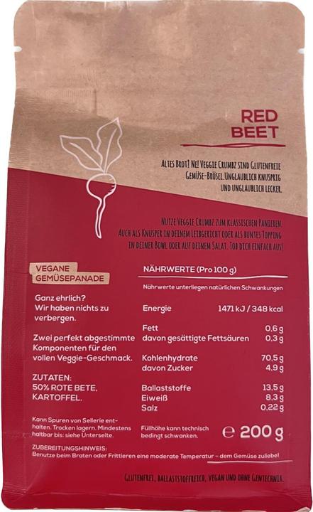 Produktbild Veggie Crumbz Red Beet Gemüse-Paniermehl 200 g (200 g)