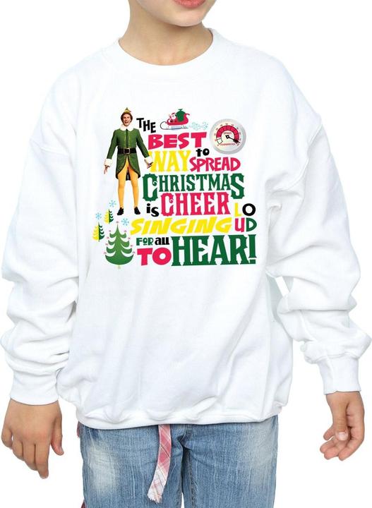 Actual product image Elf Girls Christmas Cheer Sweatshirt (140, 146)
