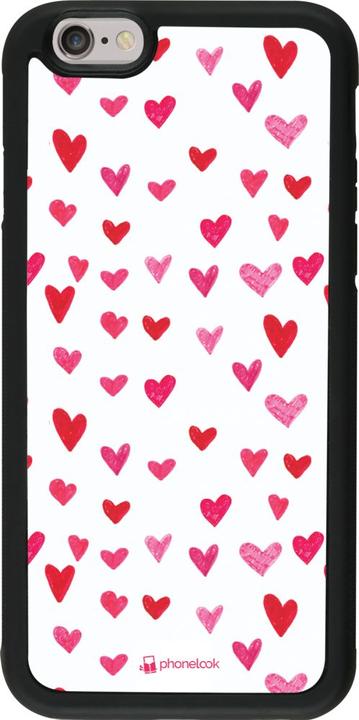 Immagine prodotto PhoneLook Cover Silicone Nero San Valentino 2022 Molti cuori rosa (Apple iPhone 6)