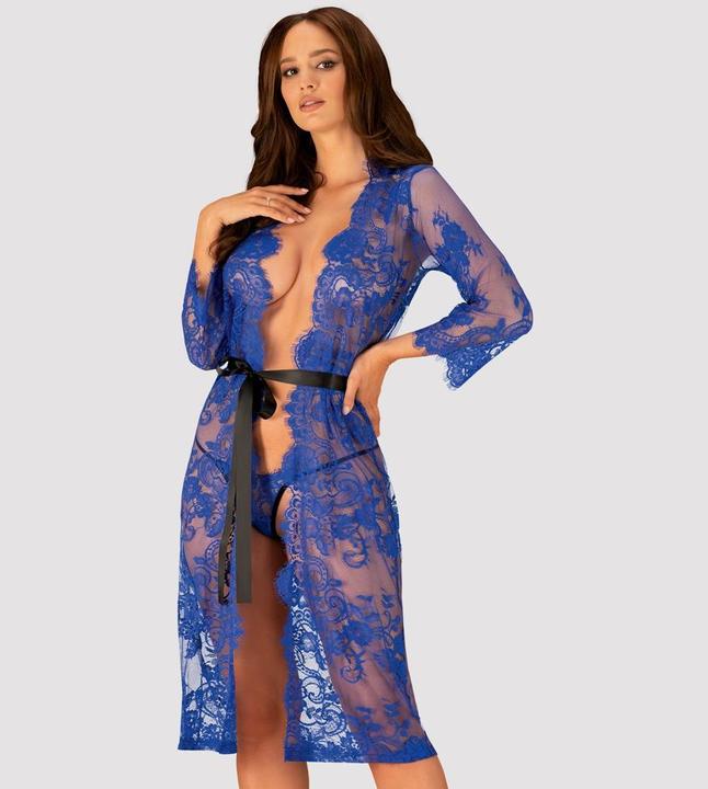 Image du produit Obsessive Cobaltess Déshabillé en dentelle - Bleu (S/M)