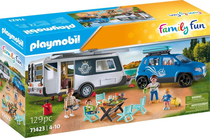 Image du produit Playmobil 71423 Caravane avec voiture (71423, Playmobil Family Fun)