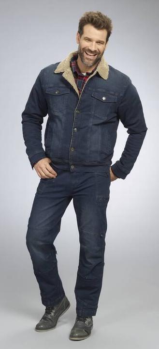 Actual product image Terrax Denim jacket with teddy lining, colour jean blue, size XL (XL)