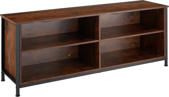 Actual product image tectake TV Cabinet Navan | 147x41x60.5 cm with 4 compartments & adjustable shelves