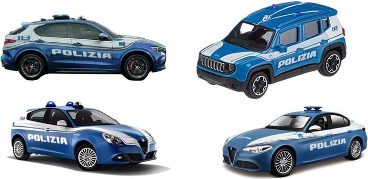 Actual product image Bburago AUTO POLIZIA (ASSORTIMENTO - MODELLO CASUALE) - 1:43