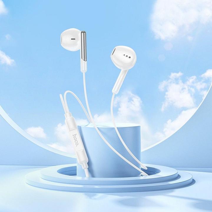 Produktbild Hoco Wired headphones EOL wire earphones Type C with microphone M123 white