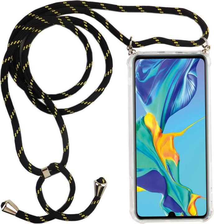 Produktbild König Design Huawei P30 Lite Handykette Hülle mit Band Case zum umhängen mit Kordel Schwarz