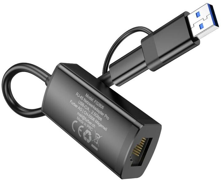 Image du produit Onit Netzwerk-Adapter Pro USB-C/A – RJ45 2.5G-LAN (USB, USB 3.1, RJ45 2.5 Gigabit Ethernet (1x))
