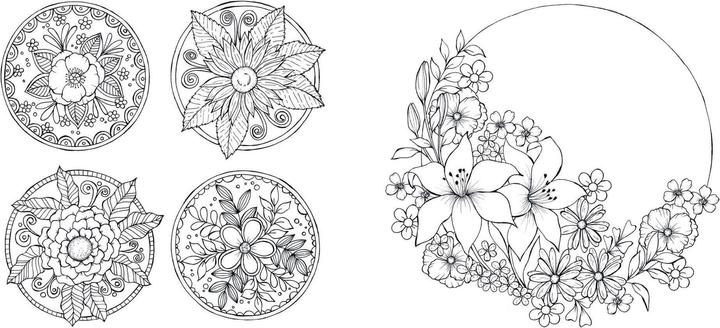 Produktbild Ausmalbuch - Florale Motive