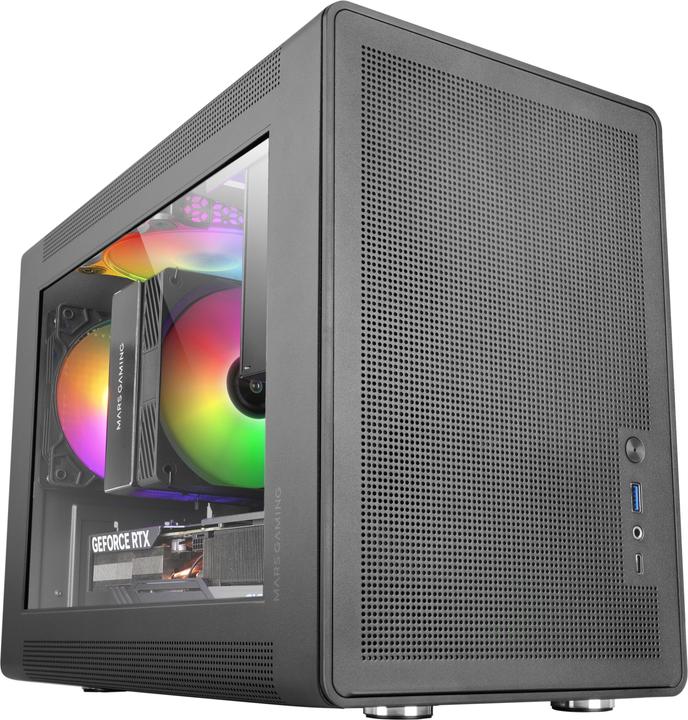 Actual product image Mars Gaming Boitier Mini Tour Micro Atx Mc-Xps Avec Panneau Vitré (Noir) (mATX, Mini-ITX)