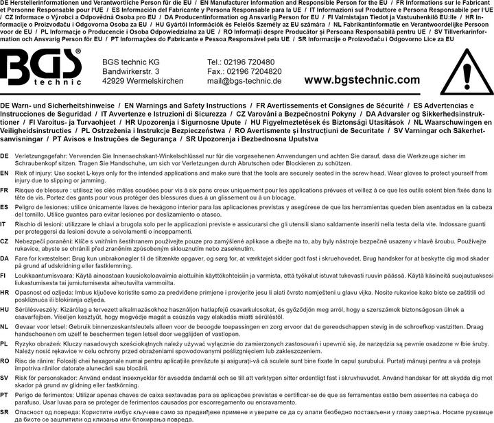 Actual product image BGS Schraubendreher-Satz (Allen screw)