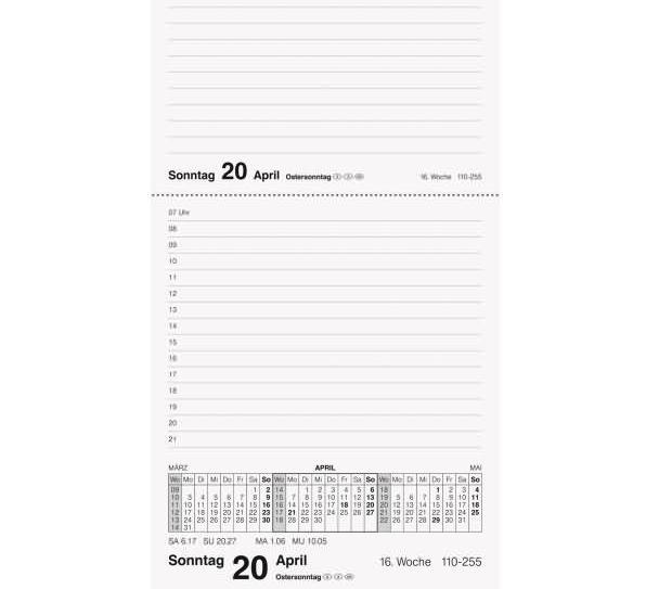 Produktbild Rido Tagesblock 2025 schwarz (Harter Einband, Deutsch)