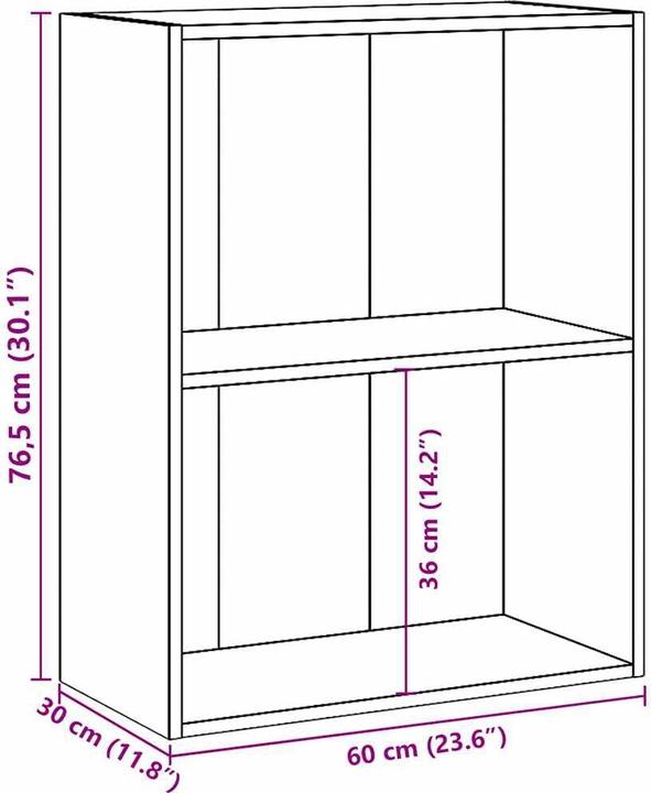 Actual product image VidaXL Rotating Bookshelf with 12 Slots (60 x 30 x 76 cm)