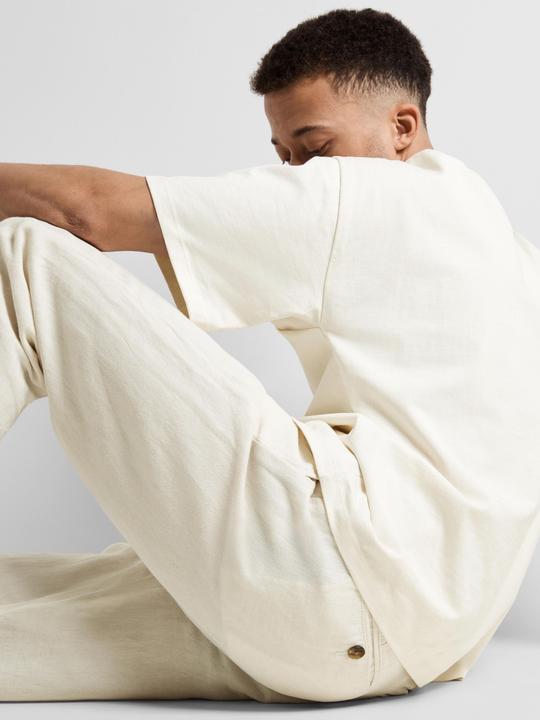 Actual product image Selected Homme Cropped relaxed fit trousers (W32/L34)