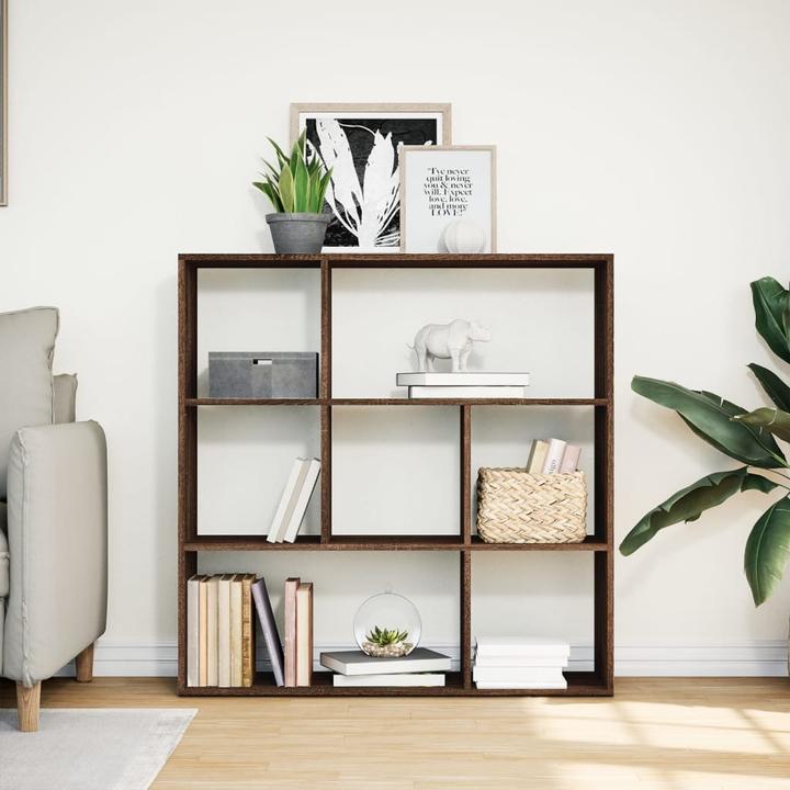 Actual product image VidaXL Room divider Bookcase Standing shelf Office shelf Brown oak-look shelf unit (102 x 29 x 103.5 cm)