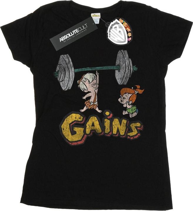 Actual product image The Flintstones Womens/Ladies Bam Bam Gains Distressed Cotton T-Shirt (XXL)