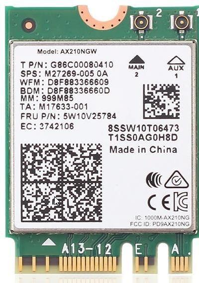 Productafbeelding Intel Wi-Fi 6E AX210 (M.2 Een sleutel, M.2 E-sleutel)