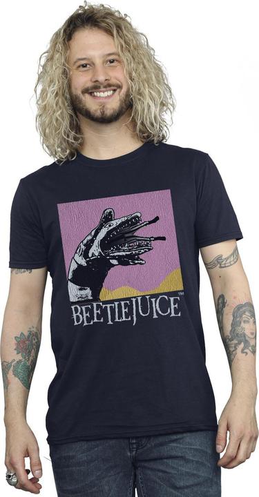 Actual product image Beetlejuice Mens Sandworm Snake Cotton T-Shirt (S)