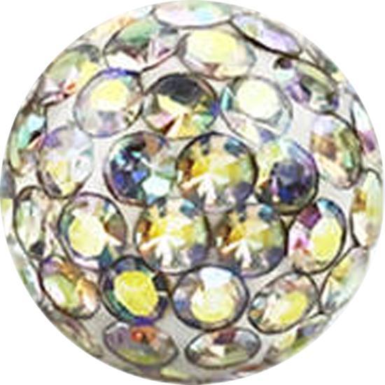 Image du produit Star Piercing Boule de cristal Micro multicolore Couche de protection en époxy (Acier chirurgical 316L, sans laiton)