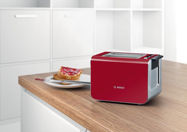 Actual product image Bosch Hausgeräte Compact toaster, Styline, red, TAT8614N