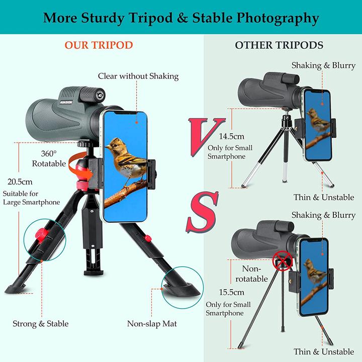 Image du produit Adasion Télescope monoculaire 12x56 HD (12 x, 56 mm)