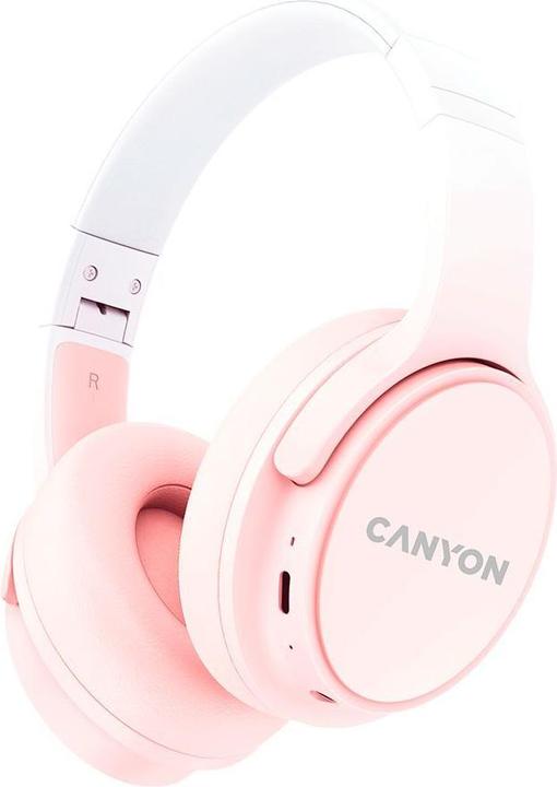Actual product image Canyon Bluetooth Headset OnRiff 4 On-Ear/BT5.3 pink retail (No noise cancelling, 50 h, Wireless)