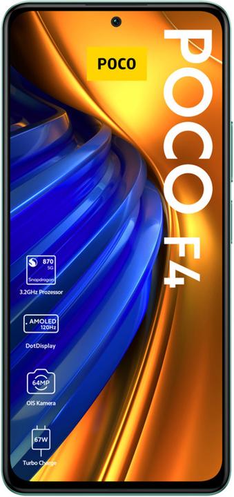Image du produit Xiaomi Poco F4 (128 Go, Vert nébuleux, 6.67", Double SIM, 64 Mpx, 5G)