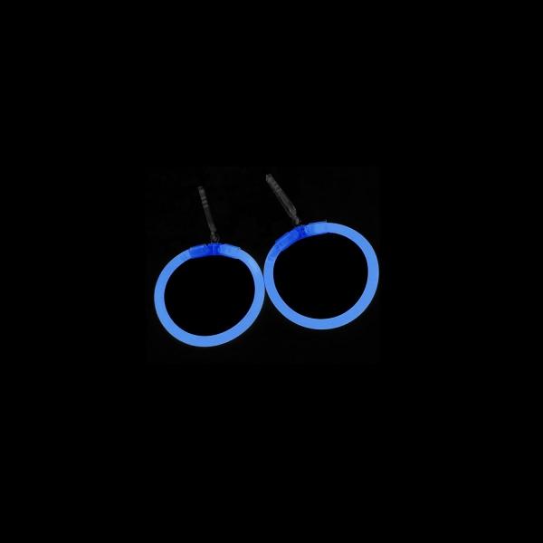 Knicklichter 1 Paar Creolen BLAU wiederverwendbar