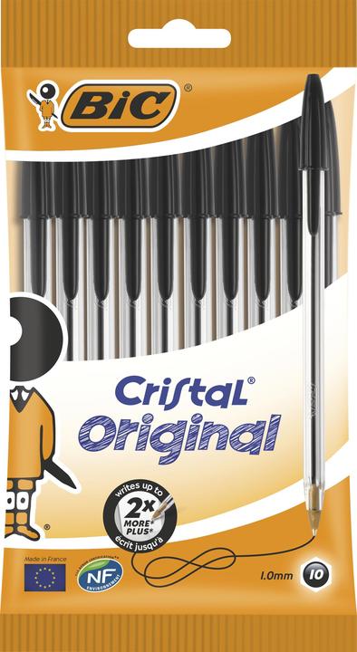 Actual product image Bic Cristal bag of 10 (Transparent, 10 x)