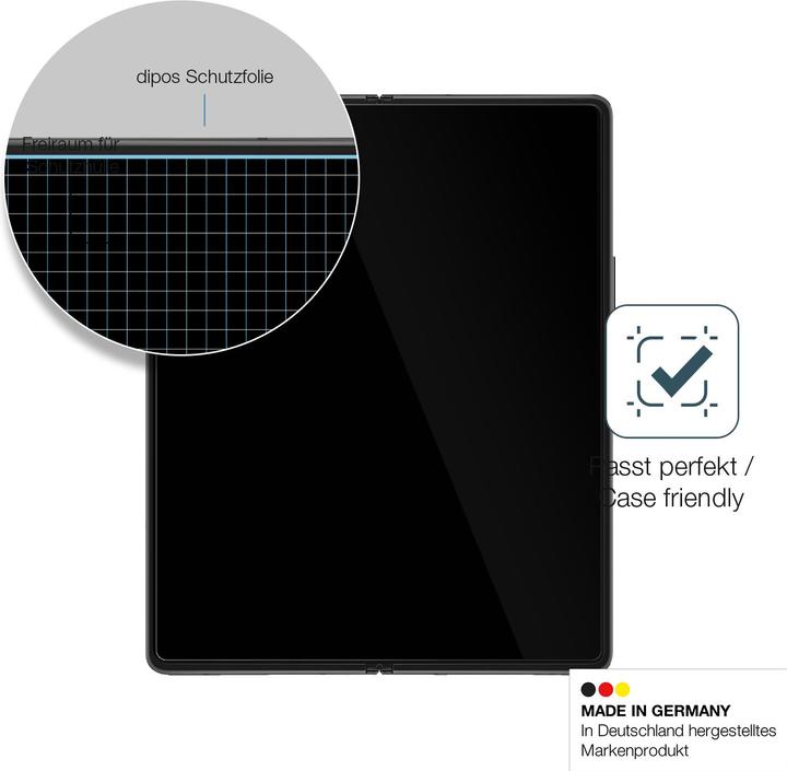 Actual product image Dipos Screen Protector Anti-Shock (2 Piece, Samsung Galaxy Z Fold4)
