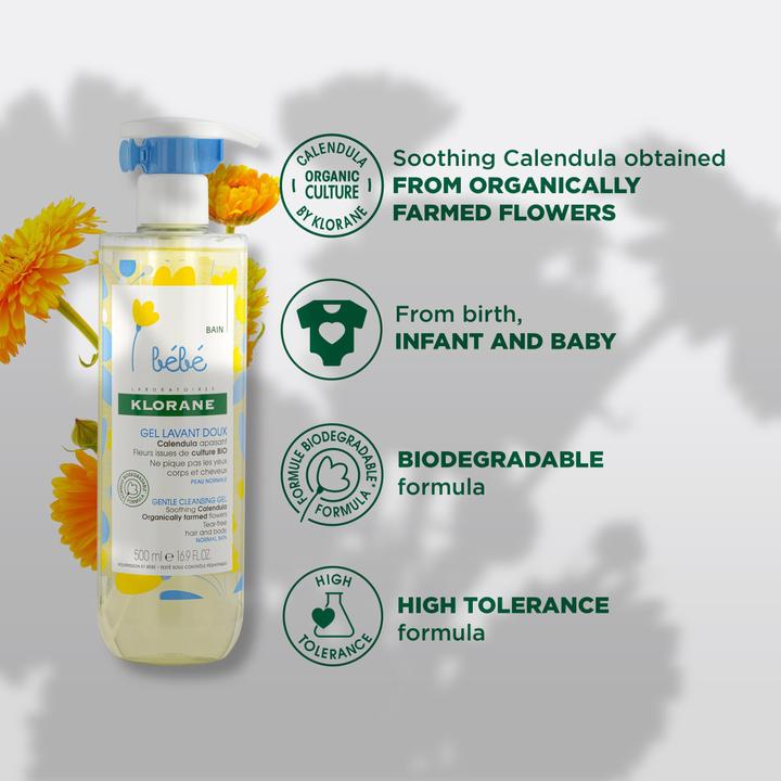 Actual product image Klorane Gentle cleansing gel with calendulaHair and body