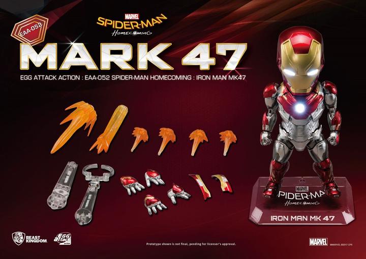 Image du produit Beast Kingdom Spider-Man Homecoming "Iron Man MK 47" Egg Attack Figurine d'action