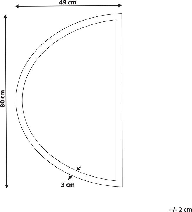 Image du produit Beliani miroir mural LED semi-circulaire ø 80 cm argent BEZONS (49 x 80 cm)