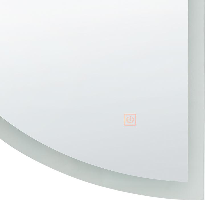 Image du produit Beliani miroir mural LED semi-circulaire ø 80 cm argent BEZONS (49 x 80 cm)