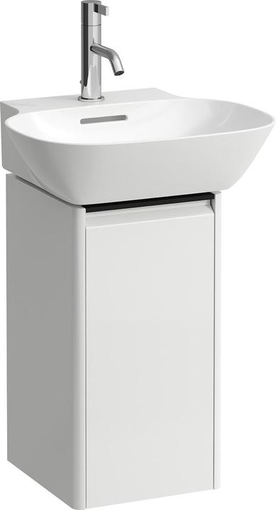 Actual product image Laufen Base for Ino vanity unit, 1 door, hinge right, handle aluminium black, for WT 815301, H403014