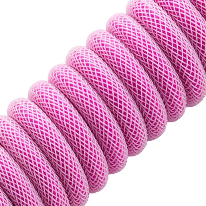 Produktbild CableMod Classic Coiled Keyboard Cable USB-C zu USB Typ A, Strawberry Cream (1.50 m, USB 2.0)