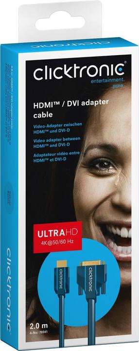 Image du produit clicktronic HDMI (Typ A) — DVI (2 m, HDMI, DVI)