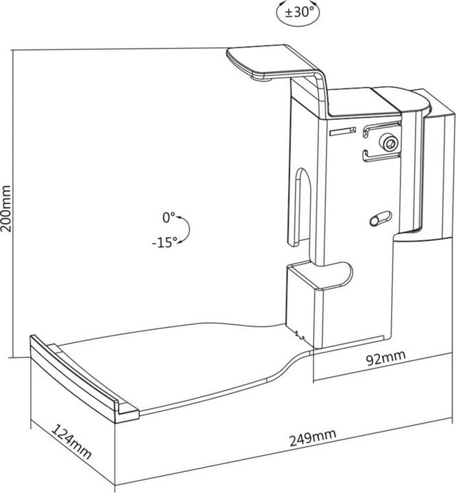 Actual product image myWall 2 wall brackets for SONOS speakers PLAY5 load sideways rotatable (1 pair, Wall installation, Pivoting, Tiltable)