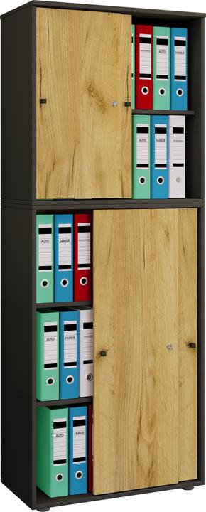 Actual product image VCM Office cabinet sliding doors Lona 5gang (70 x 37 x 184 cm)