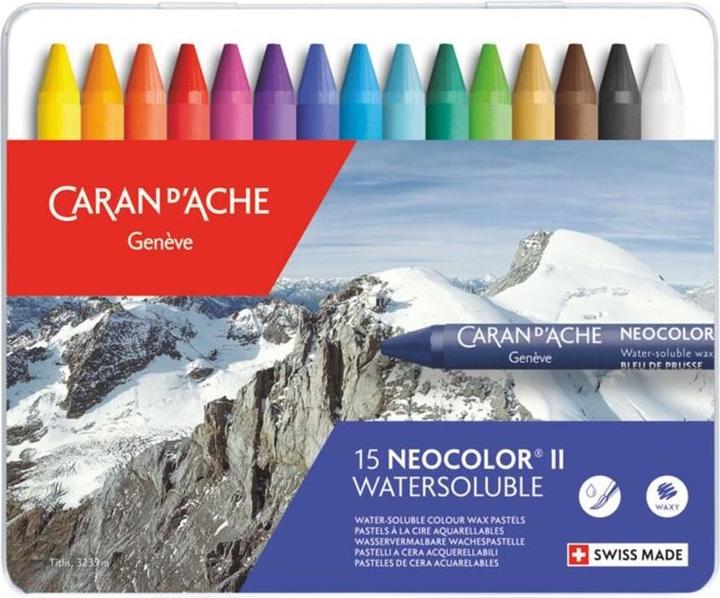 Actual product image Caran d'Ache Neocolor II Aquarelle Metallschachtel (Multicolor, 15 x)