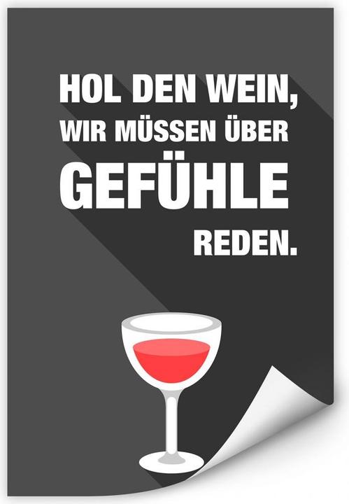 Image du produit Trenddeko Va chercher le vin, il faut qu'on parle de sentiments. (70 x 100 cm)