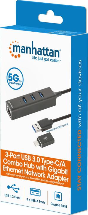 Produktbild Manhattan Kombo (USB-C, 4 Ports)