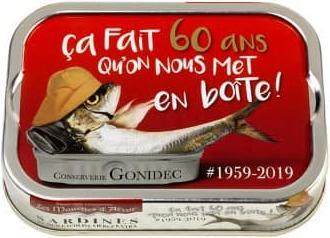 Image du produit Les Mouettes d'Arvor Sardines de mer 60 ans JG 2021 (115 g)