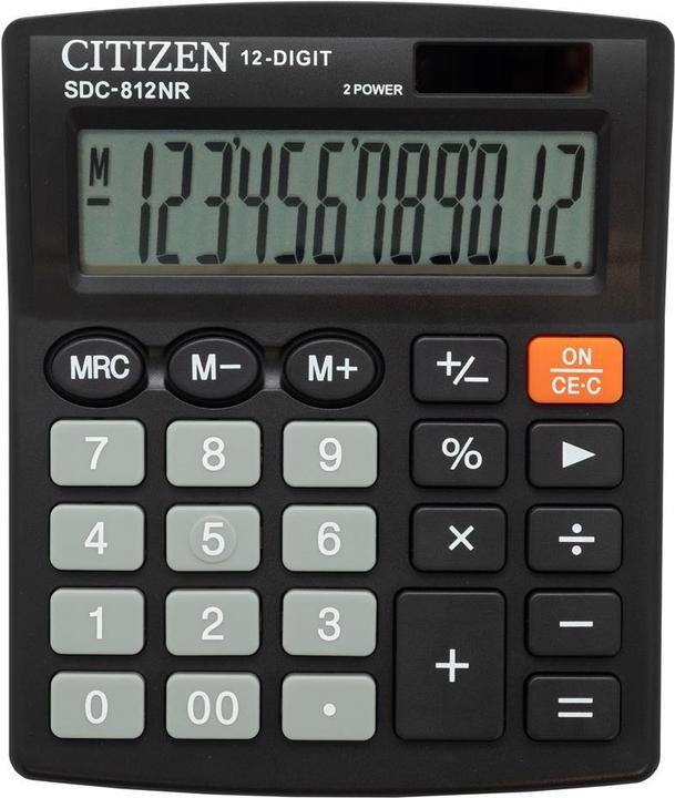 Citizen Calculator SDC 812NR (Solarzellen, Batterien)