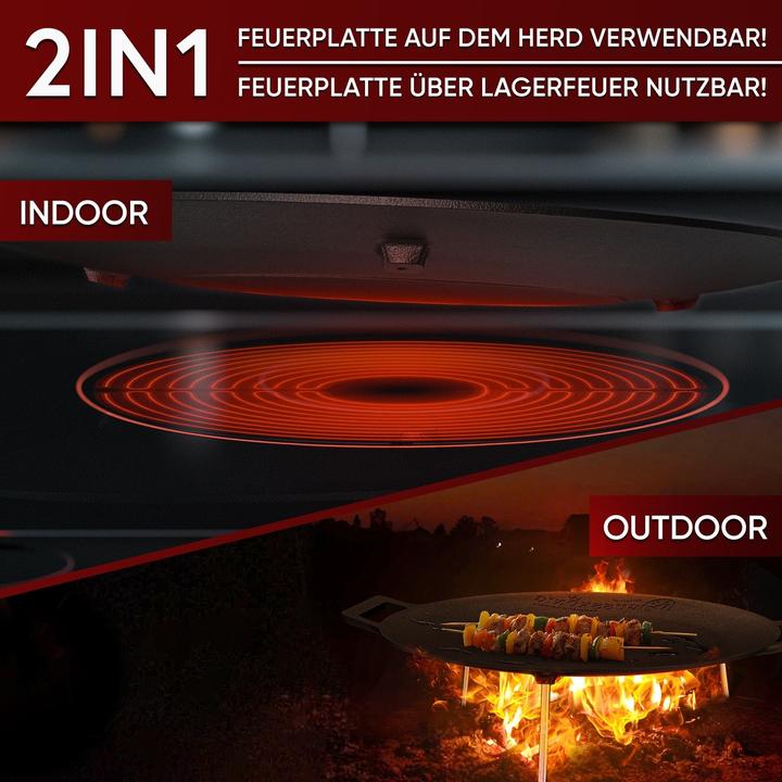 Actual product image Gusskönig Cast iron fire plate (45cm)